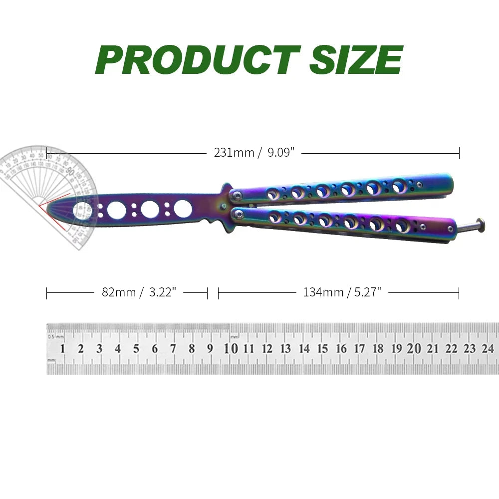 Butterfly Knife Trainer – Foldable Stainless Steel Practice Tool Butterfly Knife Trainer Axl