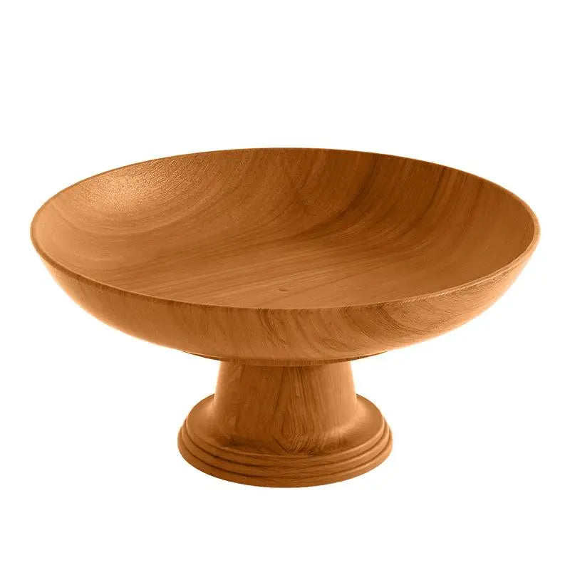 Nordic Wood-Grain Fruit Tray – Detachable Pedestal Snack Plate Fruit Serving Tray Axl 1PCS