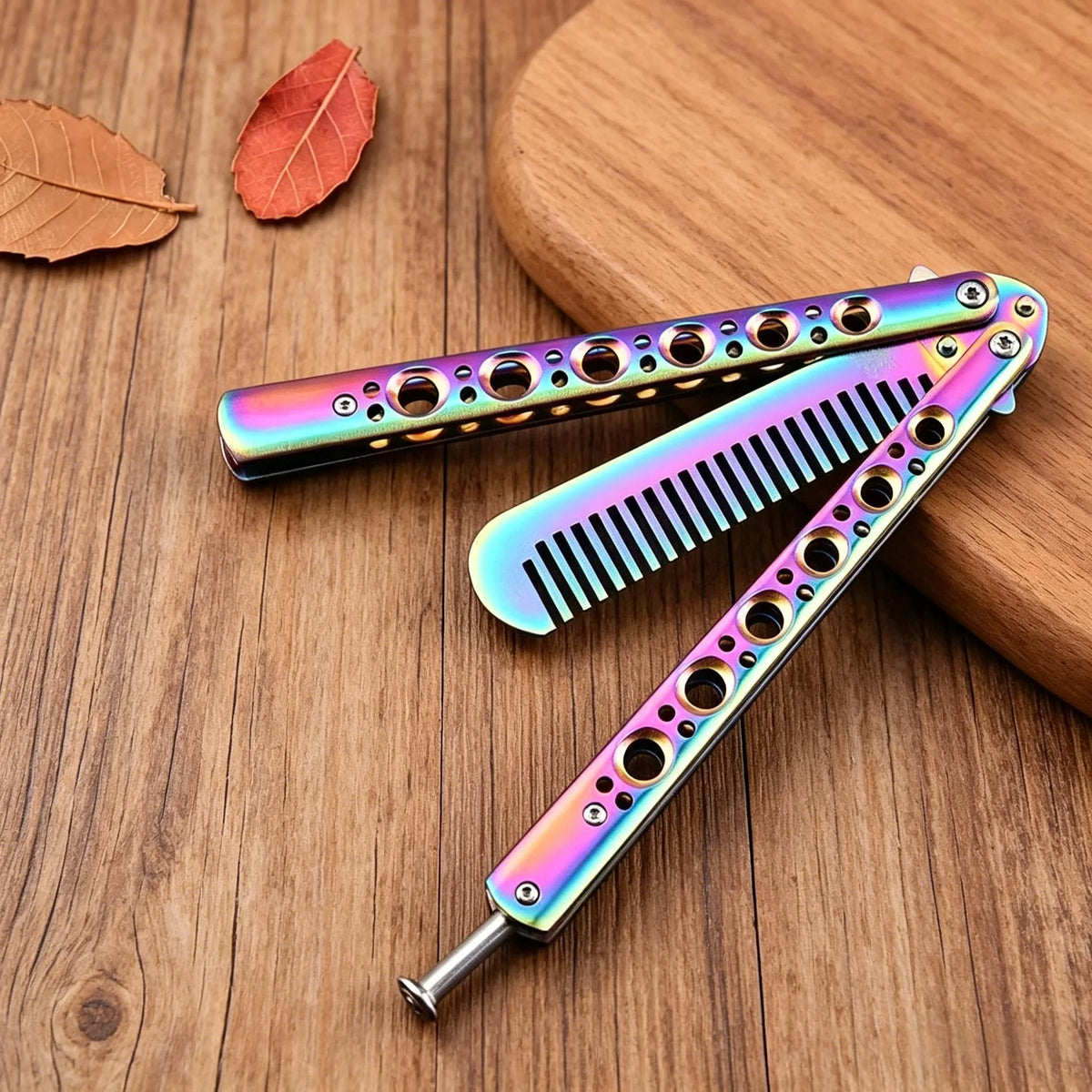 Stainless Steel Butterfly Comb – Folding Practice Comb for Men Folding Butterfly Comb Axl