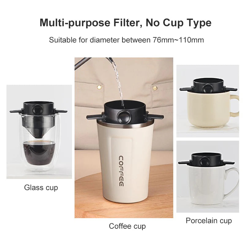 Reusable Stainless Steel Drip Coffee Filter & Tea Infuser Drip Coffee Filter Axl