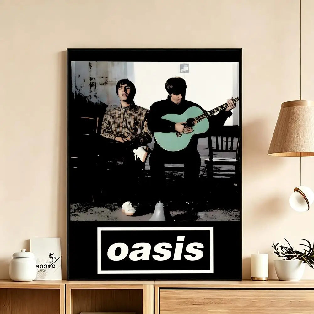 Oasis Band HD Art Poster – Waterproof Sticky Wall Decor Wall Art Poster Axl White14 15X20cmNoframe