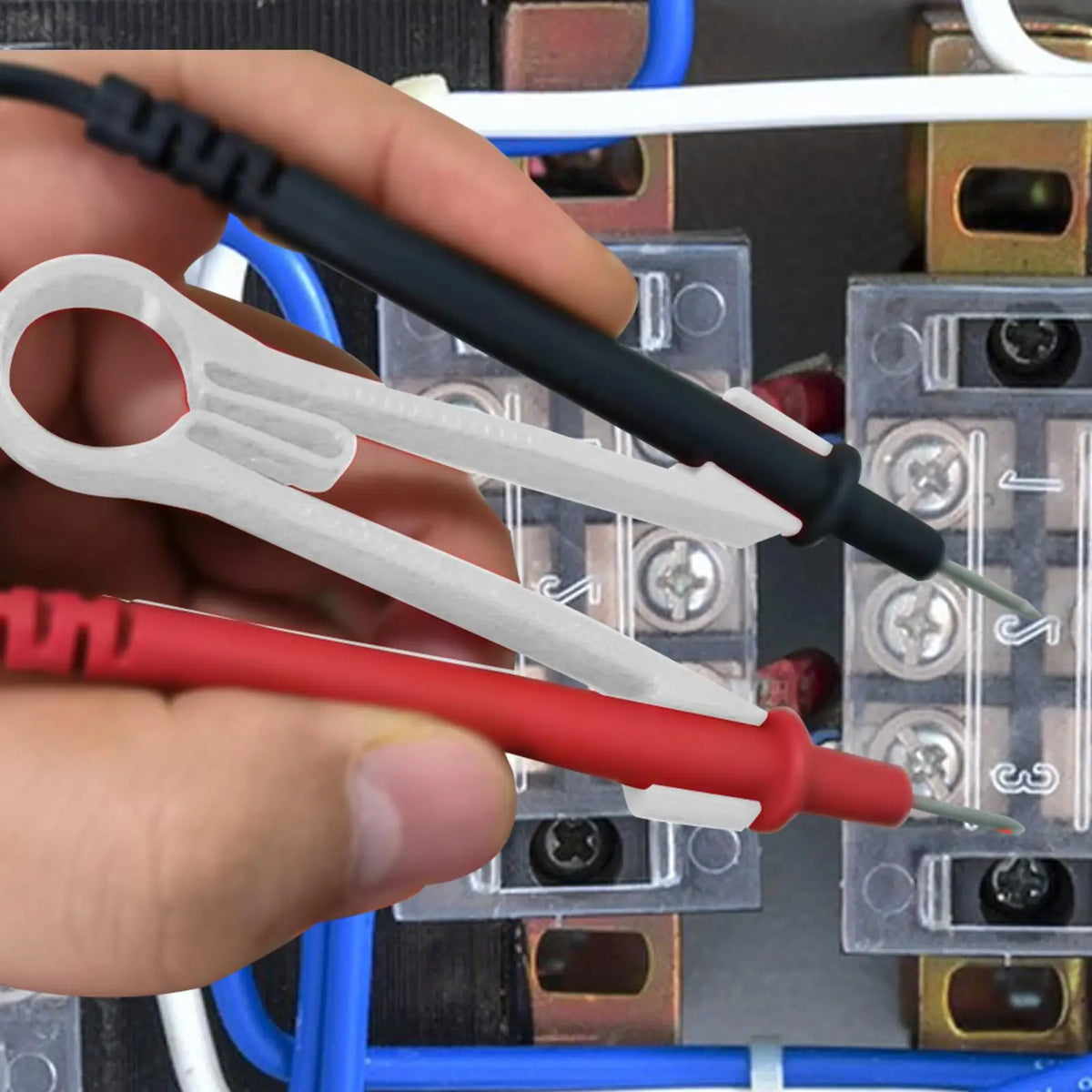 Multimeter Probe Holder – One-Handed Test Lead Clamp Tool Multimeter Probe Holder Axl