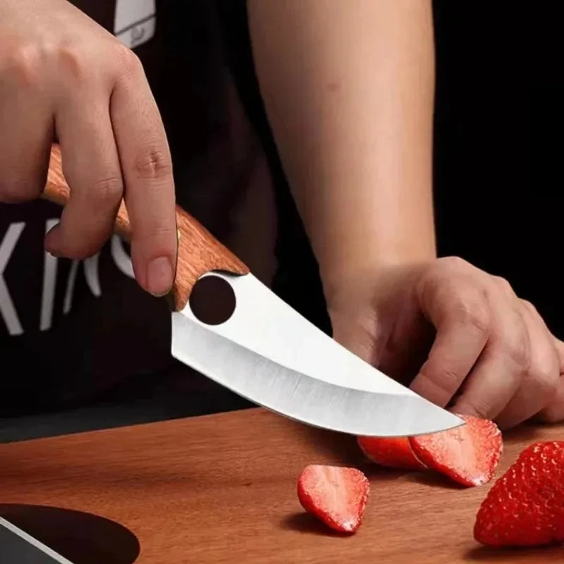 Professional Stainless Steel Boning Knife – Solid Wood Handle Boning Knife Axl