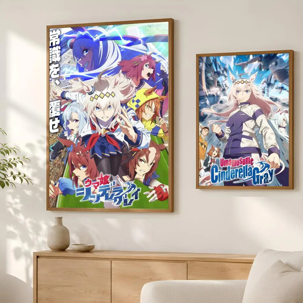 Uma Musume Cinderella Gray HD PVC Self-Stick Wall Poster Wall Art Poster Axl