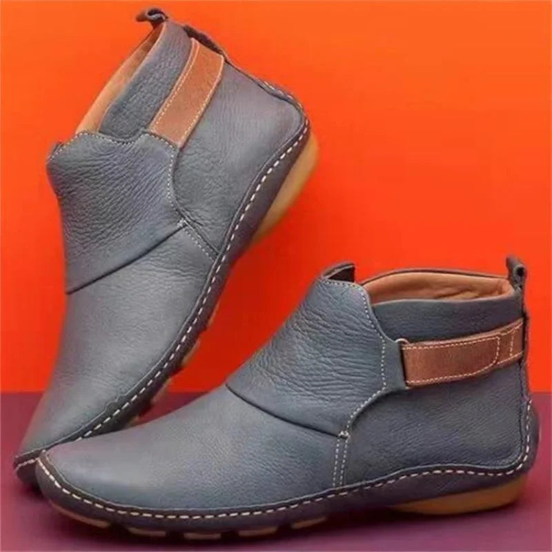 Women's Winter Ankle Boots – Non-Slip Flat Casual Short Boots Women's Ankle Boots Axl GRAY 38
