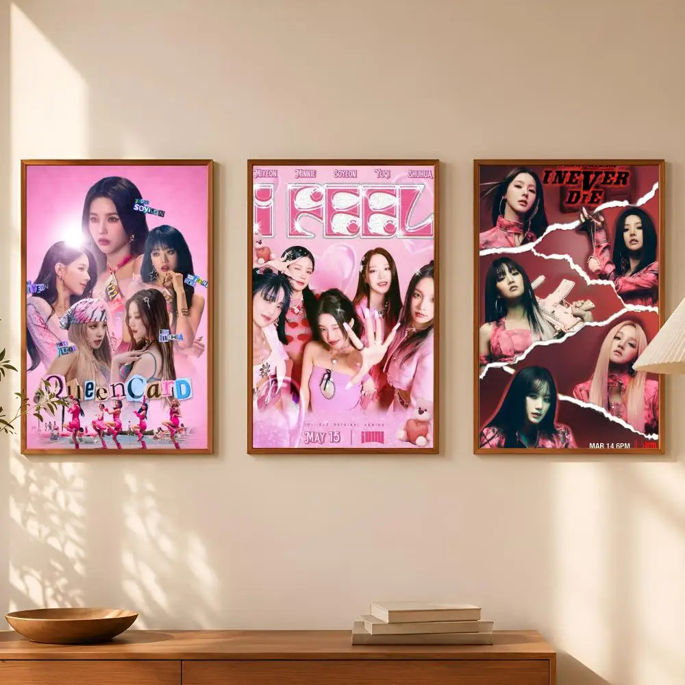((G)I-DLE Self-Stick HD Waterproof Wall Poster – K-Pop Decor Wall Art Poster Axl