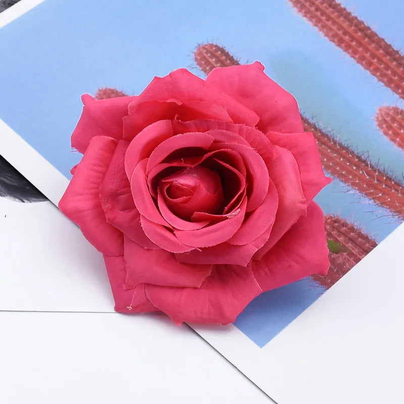 Silk Rose Artificial Flowers 20/40 Pcs – Wedding & Home Décor Artificial Silk Flowers Axl color 4 40 Pieces