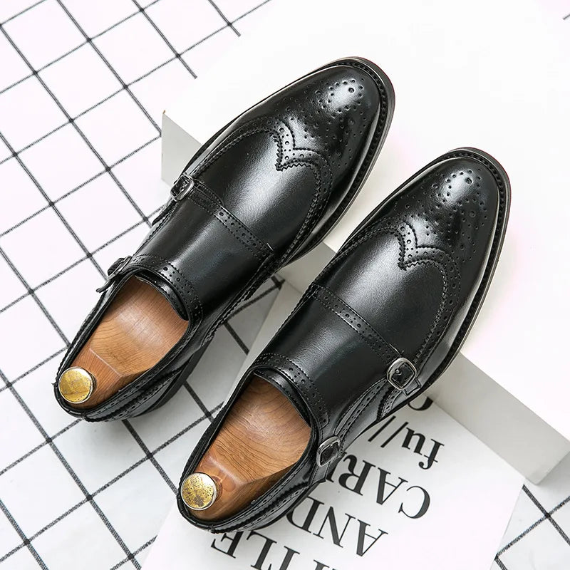 Men's Brogue Oxford Dress Shoes – Classic Low Top Retro Men's Oxford Shoes Axl black 39