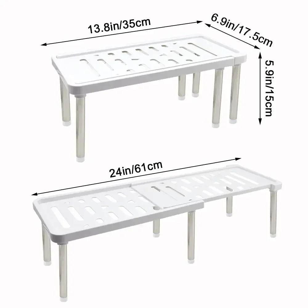 Expandable Storage Shelf Organizer – Adjustable 35–61 cm Rack Storage Shelf Organizer Axl