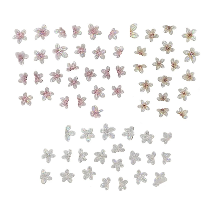 5-Petal Flower Nail Stickers – Floral DIY Nail Art Decals Nail Art Stickers Axl