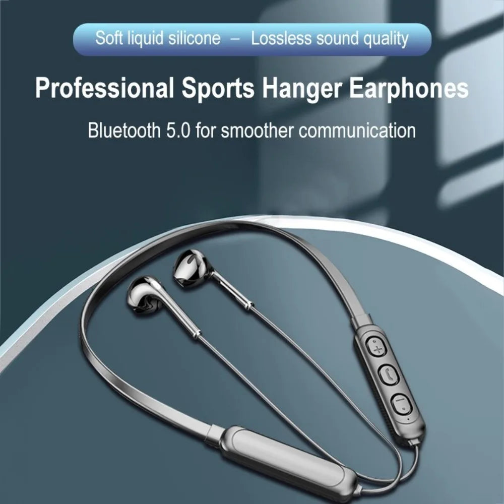 Bluetooth 5.0 Neck-Hanging Wireless Earphones with Mic Wireless Earphones Axl