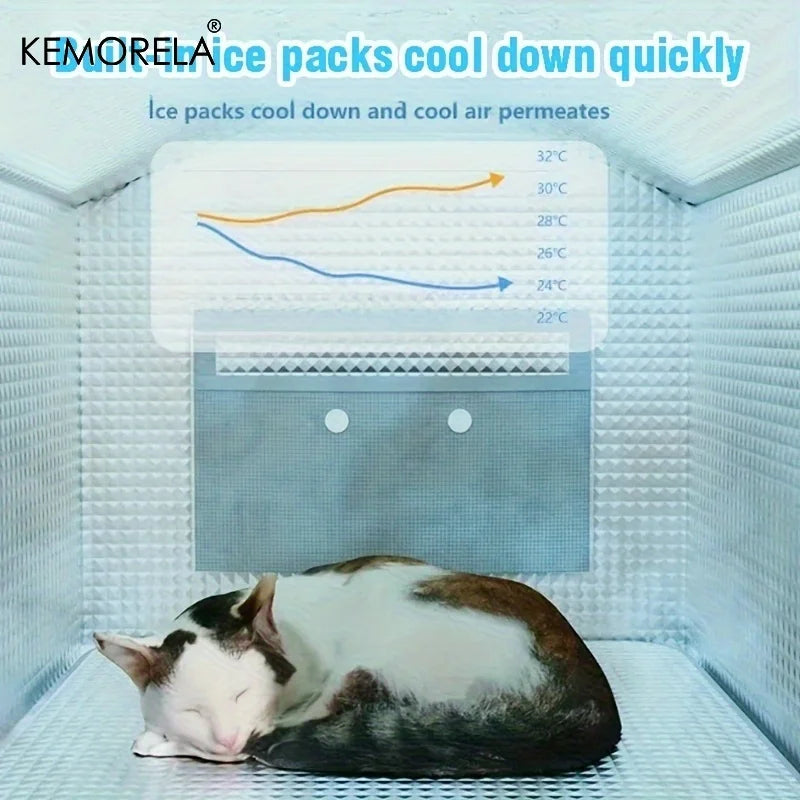 KEMORELA Ice Cooling Pet House for Cats & Dogs | Year-Round Cooling Pet House Axl