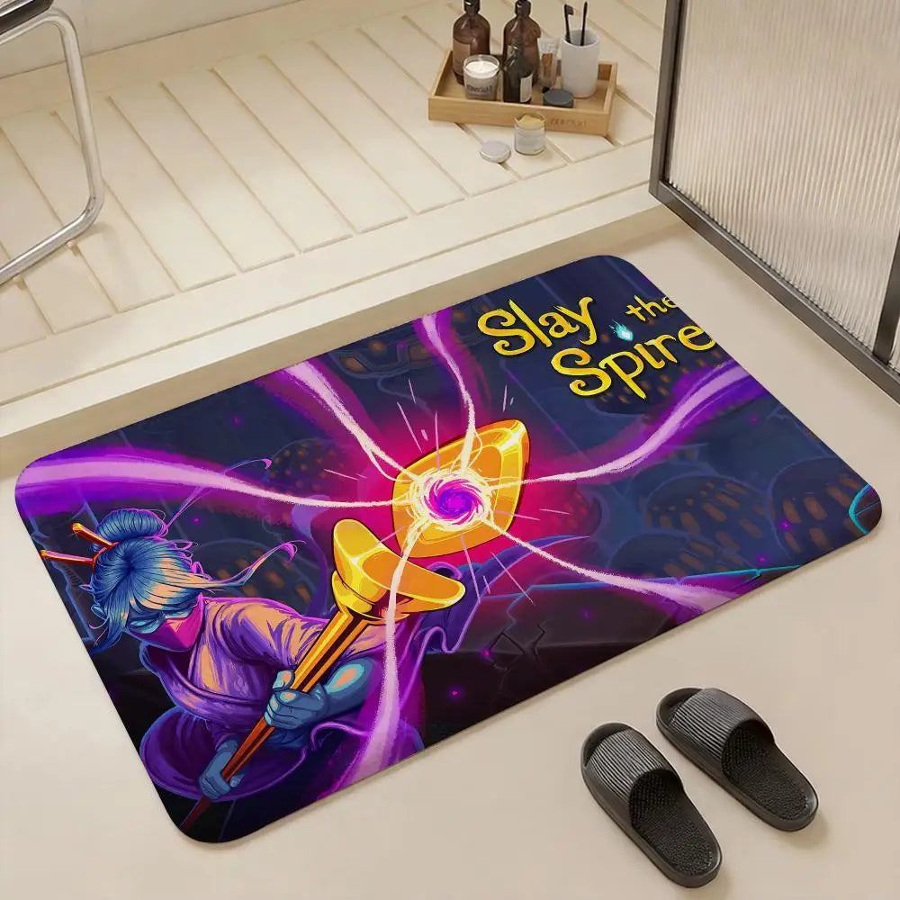 Slay the Spire Gaming Flannel Floor Mat – Non-Slip Indoor Rug Gaming Floor Mat Axl