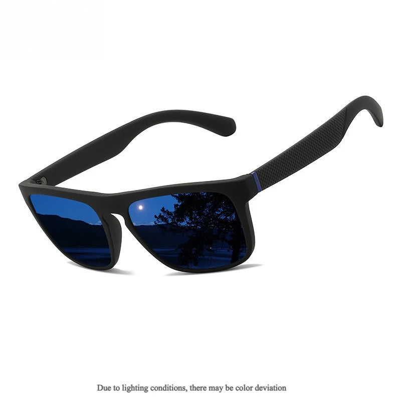 Unisex Polarized Sunglasses – Retro Square Matte Frame Polarized Sunglasses Axl blue-1pcs