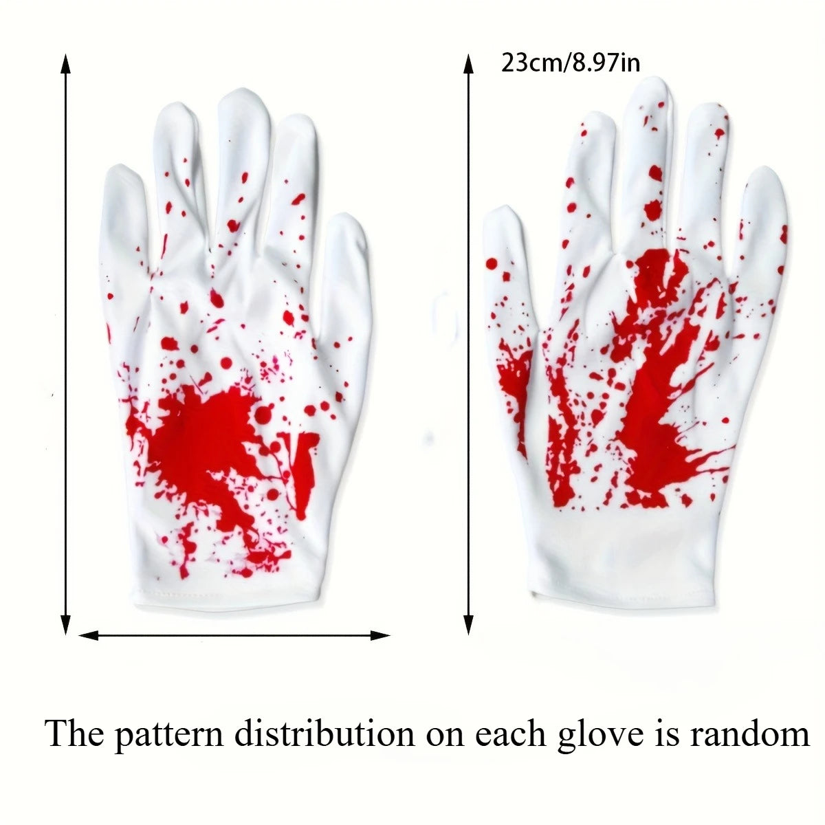 Halloween Horror Blood Gloves – Costume Accessory for Adults Costume Gloves Axl