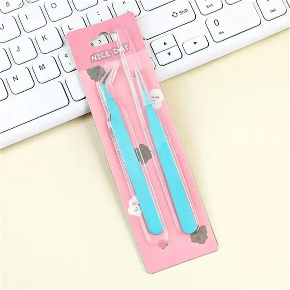 Macaroon Color Sticker Tweezers – DIY Journal Craft Tool Craft Tweezers Axl Blue