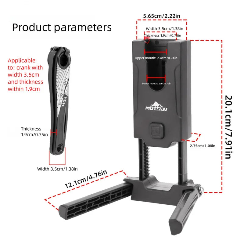Foldable Crank Bike Stand – Lightweight Portable Road Bike Parking Bike Stand Axl