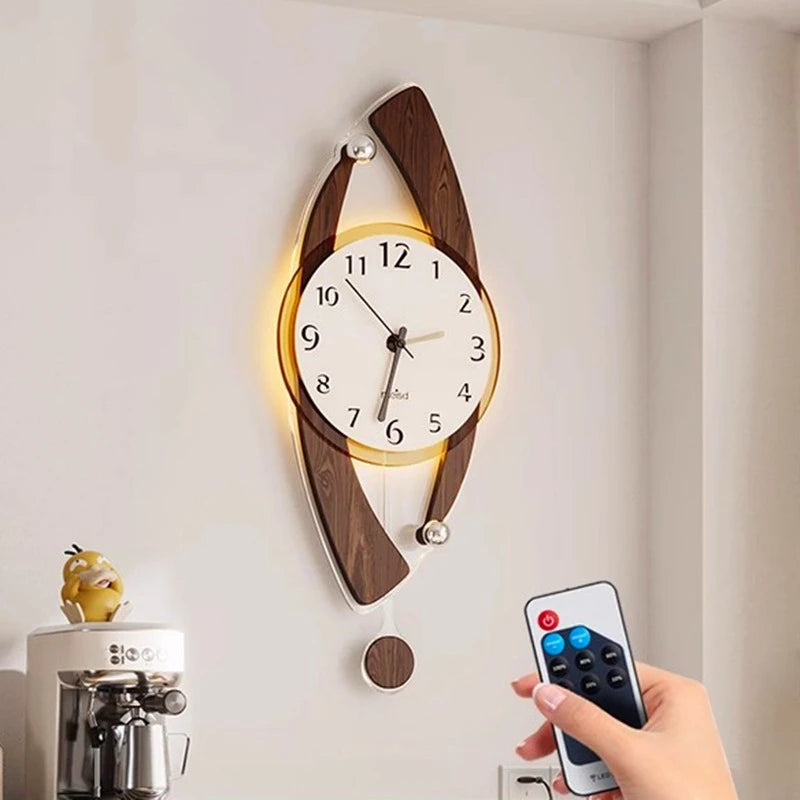 Nordic Minimalist Acrylic Wall Clock – Large Luminous Retro Wall Clock Axl