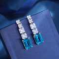 Huitan Drop Earrings – Yellow & Green Cubic Zirconia Women's Jewelry Drop Earrings Axl E3150