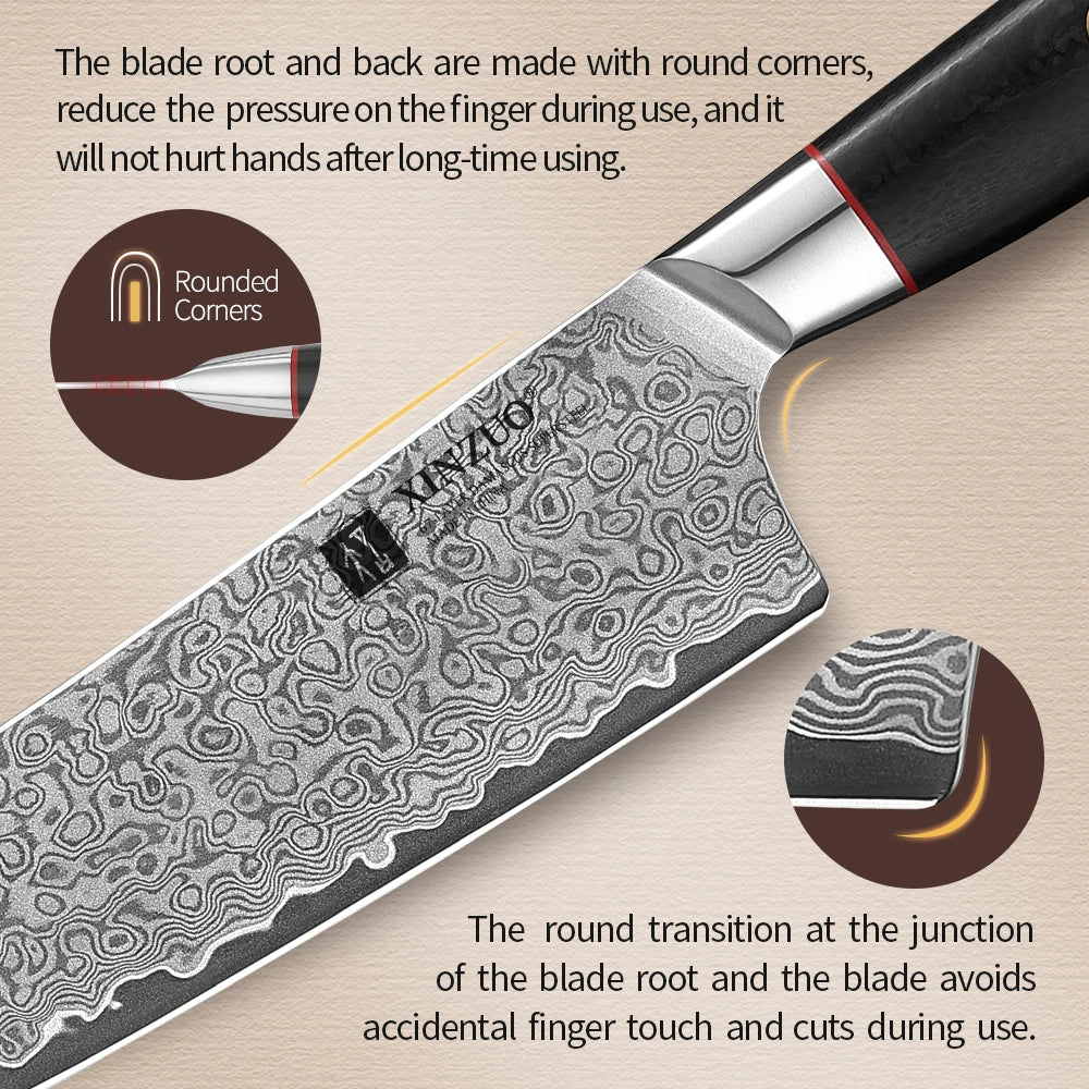 XINZUO 8.5" Gyuto Chef Knife – 67-Layer Damascus Steel Damascus Chef Knife Axl