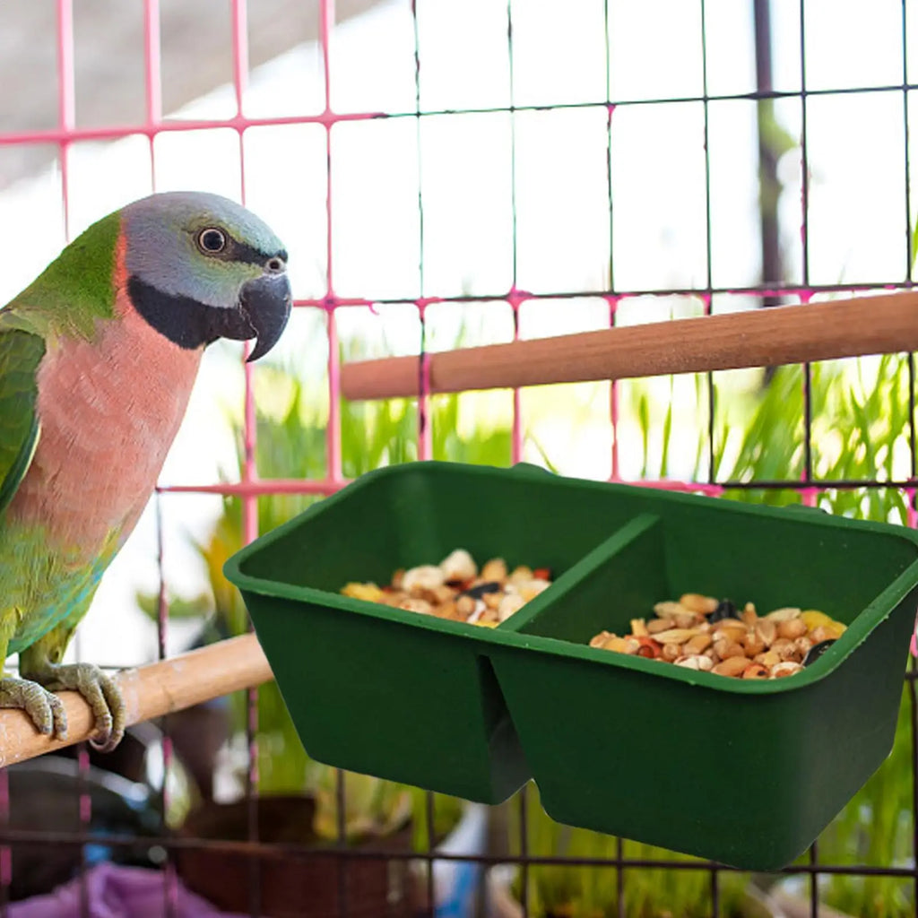 2-in-1 Parrot Food & Water Bowl | Bird Cage Feeder Cup Bird Cage Feeder Axl