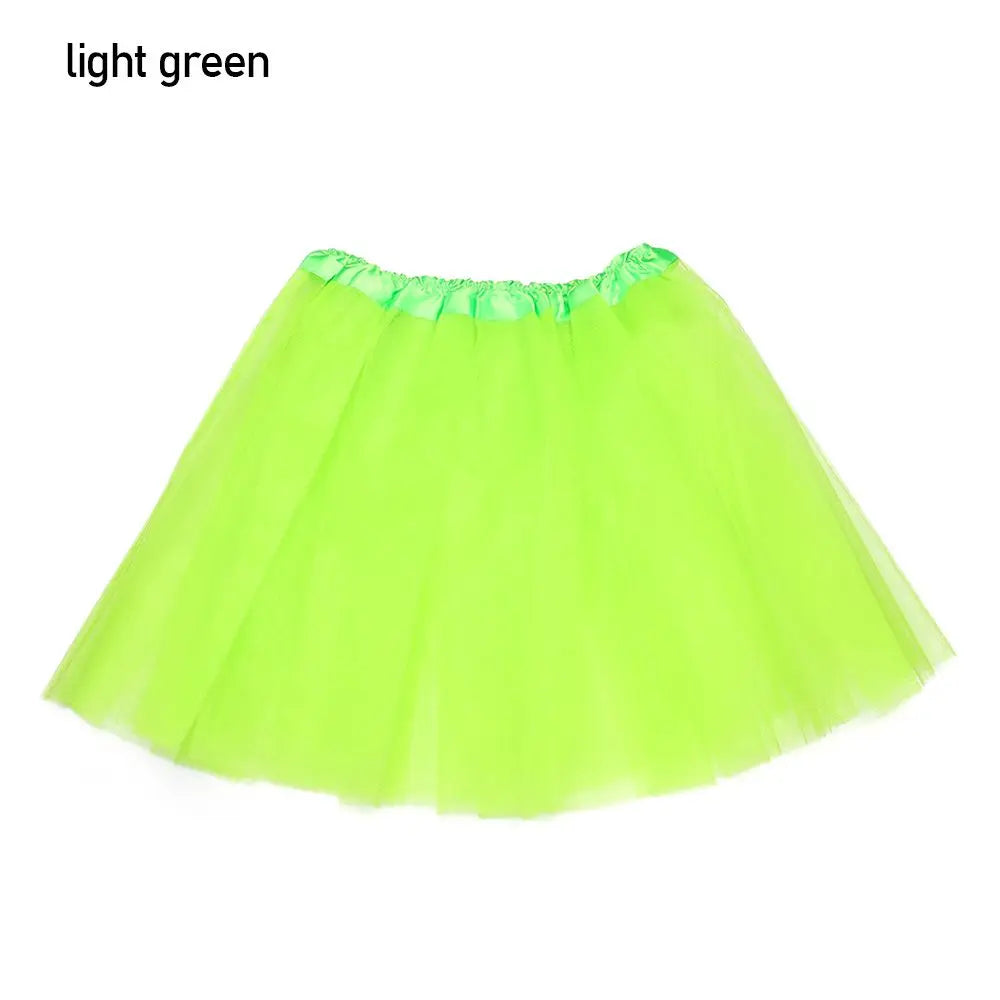 Women's Lolita Tutu Petticoat Skirt – Puffy Ballet Dance Mini Tutu Petticoat Skirt Axl light green One Size