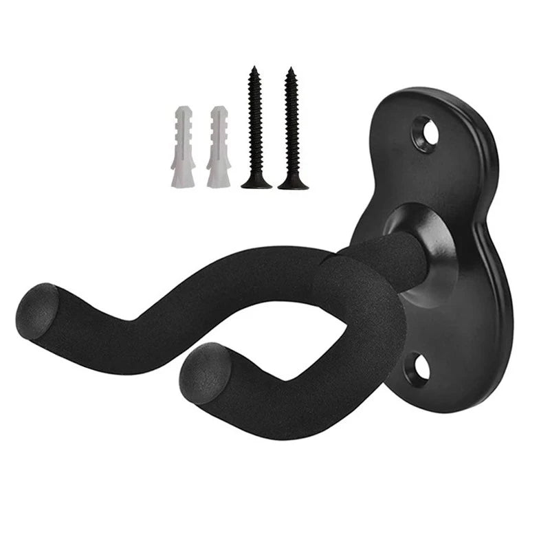Metal Guitar Wall Hanger Hook – Non-Slip Mount for Guitar & Ukulele Guitar Wall Hanger Axl