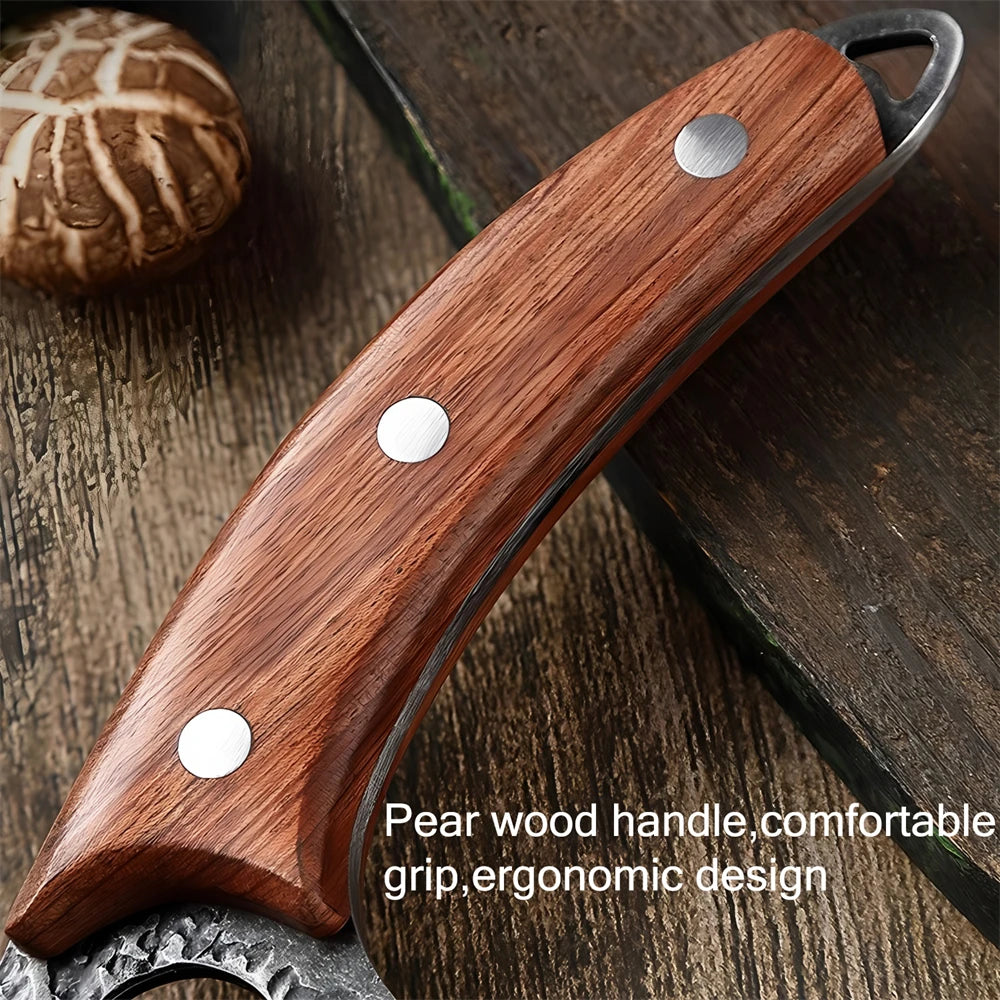Professional Steel Boning Knife – Wooden Handle Kitchen Knife Kitchen Boning Knife Axl