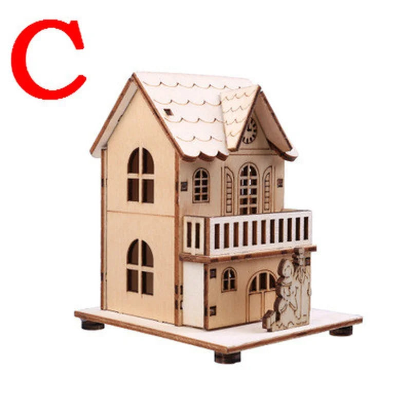 LED Wooden House Christmas Decoration – Festive Cabin Light Christmas Cabin Light Axl Light Yellow