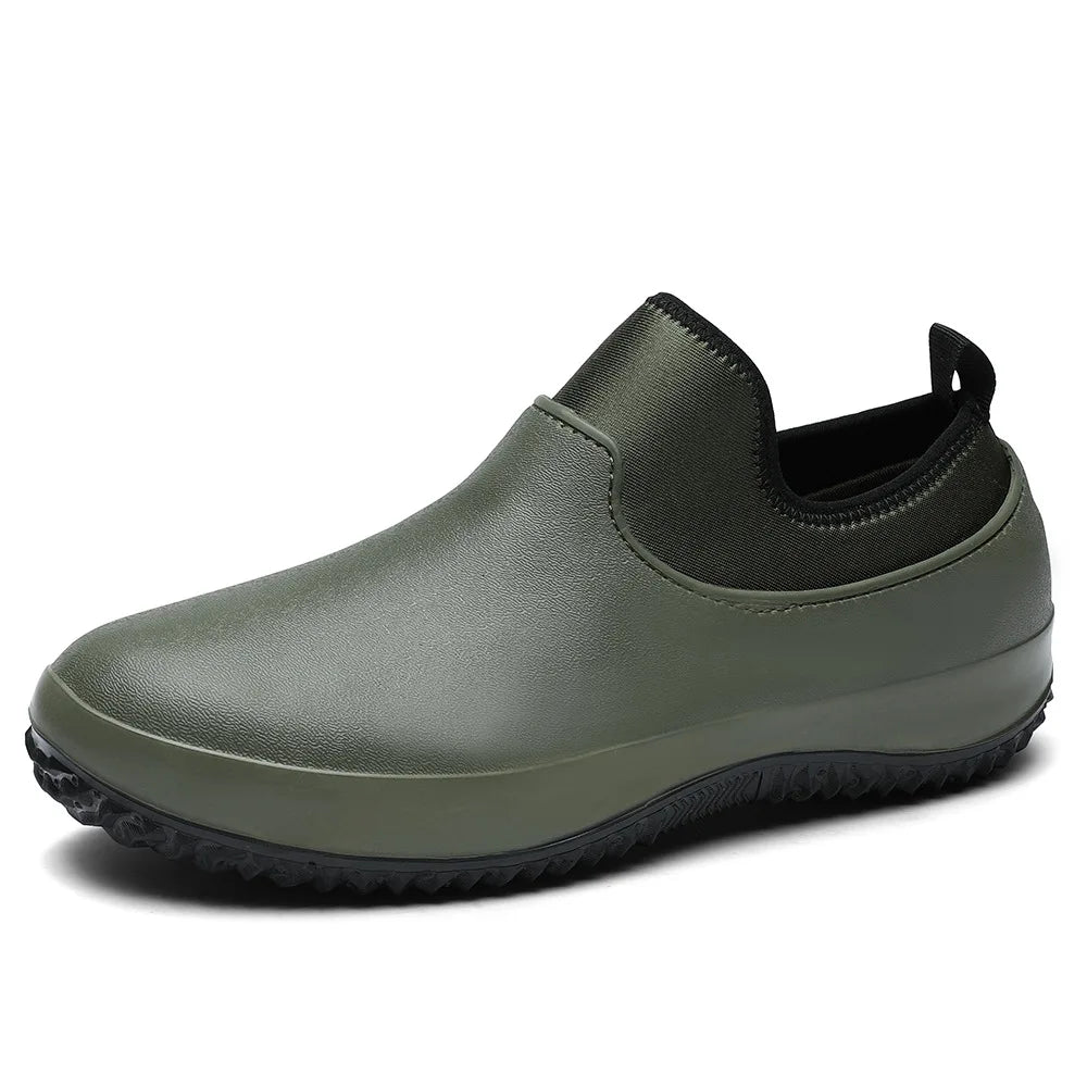 Unisex Non-Slip Chef Clogs – Slip-On Rain Shoes Plus Size Slip-On Work Clogs Axl 43 green