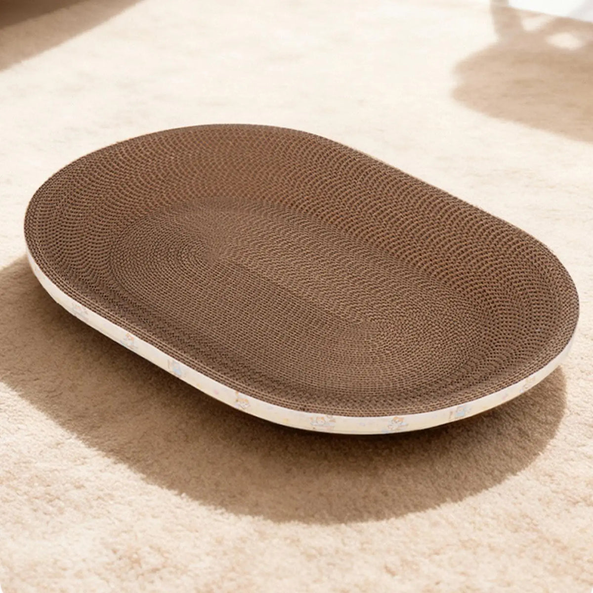 Oval Corrugated Cat Scratcher Board – Scratch & Lounge Pad Cat Scratcher Pad Axl