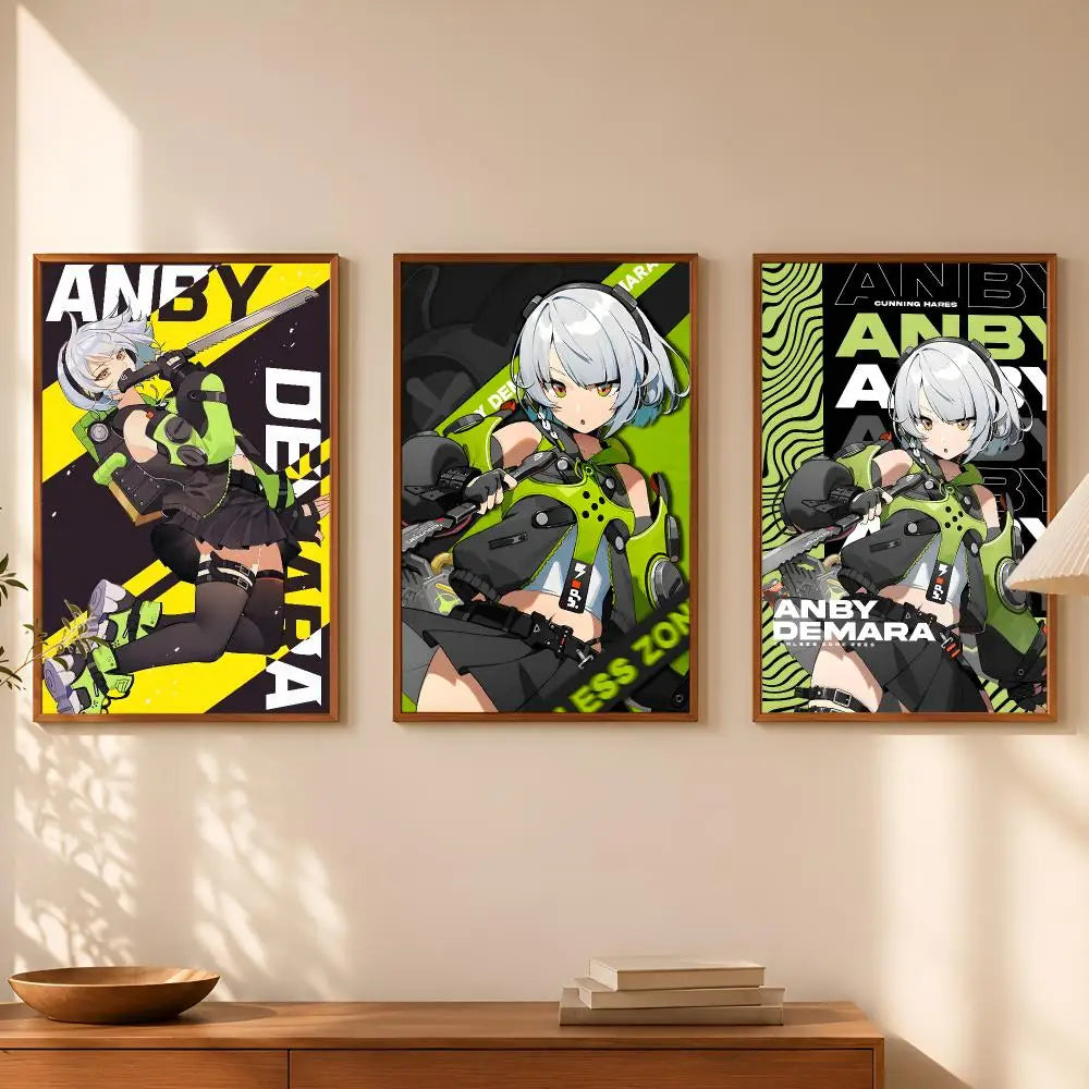 Zenless Zone Zero Self-Stick HD Wall Poster – Waterproof Wall Art Poster Axl