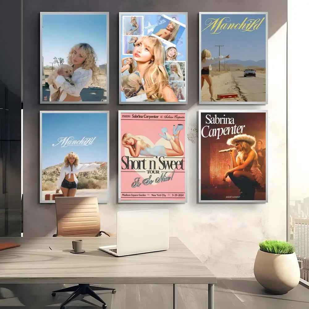 Sabrina Carpenter Self-Adhesive Wall Poster – Modern Art Sticker Wall Art Poster Axl