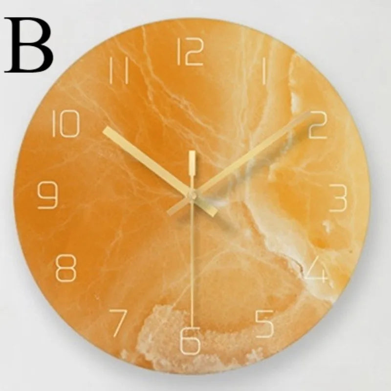 Nordic Minimalist Glass Wall Clock – Silent Quartz 30cm Wall Clock Axl Style B
