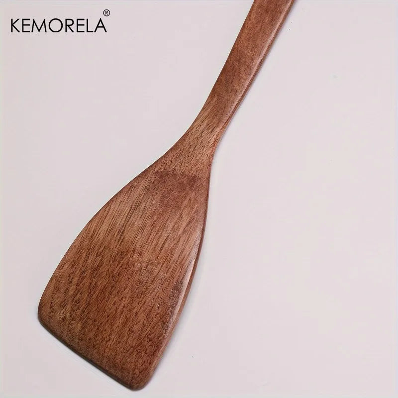 KEMORELA Wooden Non-Stick Cooking Shovel – BBQ & Baking Wooden Cooking Spatula Axl