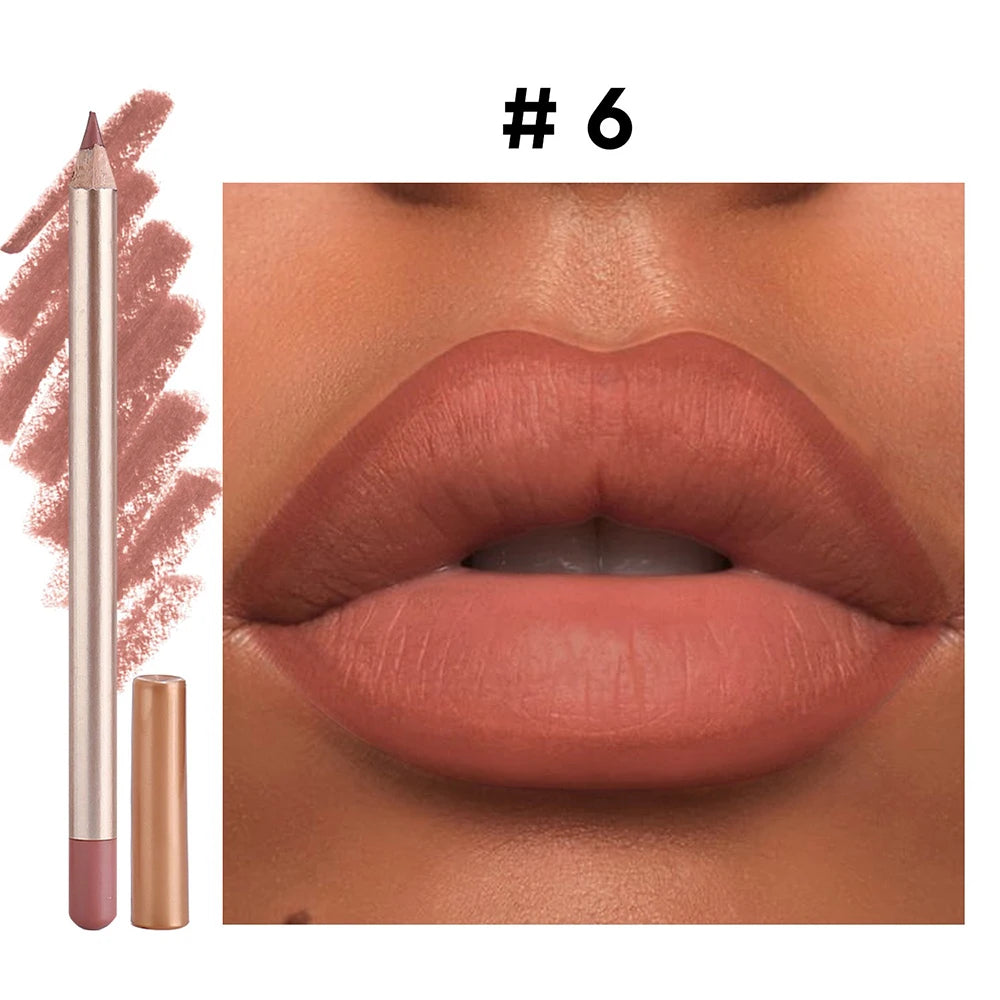 Vegan Waterproof Matte Lip Liner – Long-Lasting Lipliner Matte Lip Liner Axl 06 40pcs with logo
