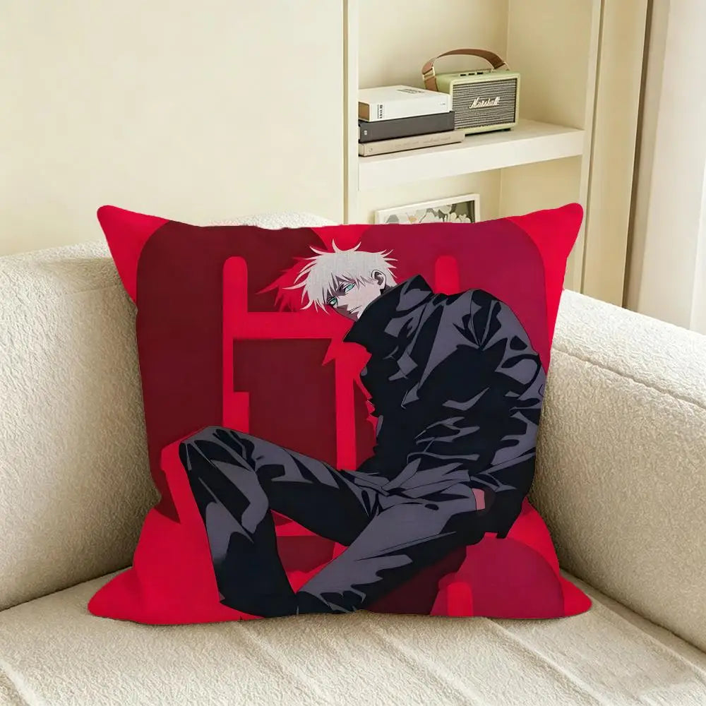 Jujutsu Kaisen Linen Cushion Cover | Anime Pillow Case Sofa Anime Cushion Cover Axl White1 30X30cm