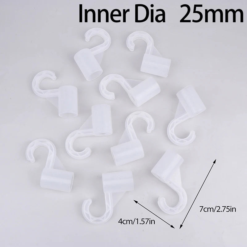 10-Pack Plastic Hooks – Wardrobe, Shelf, Tent & DIY Fittings Plastic Hook Fittings Axl A5