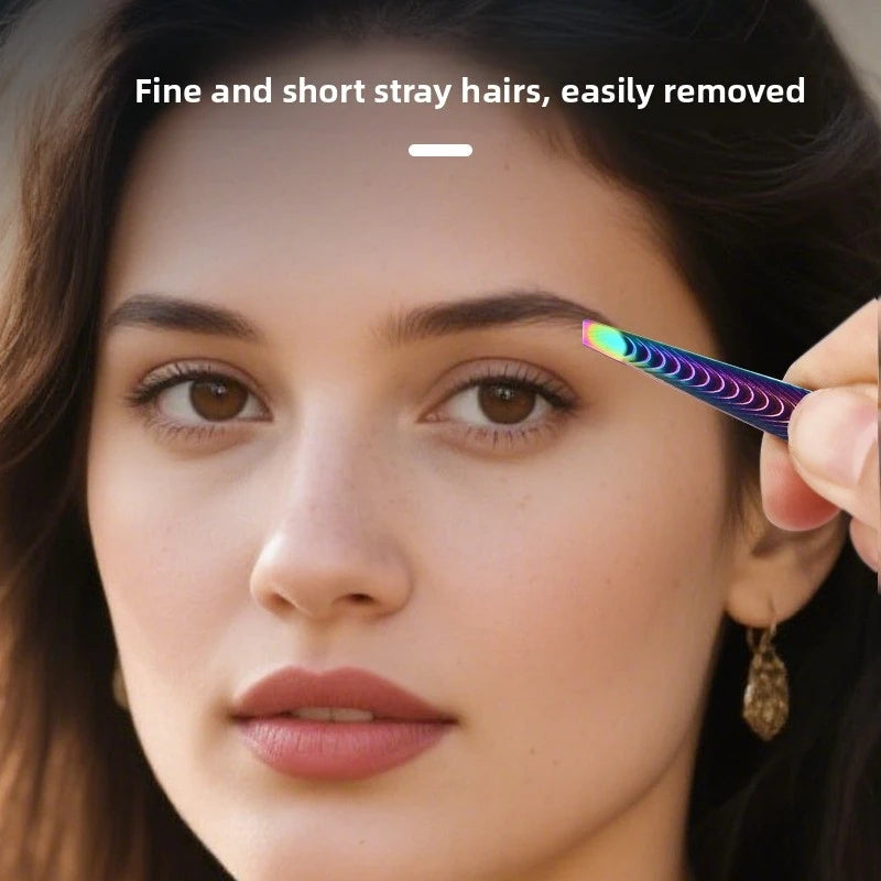 Slant Tip Stainless Steel Tweezers – Brow & Eyelash Tool Beauty Tweezers Axl
