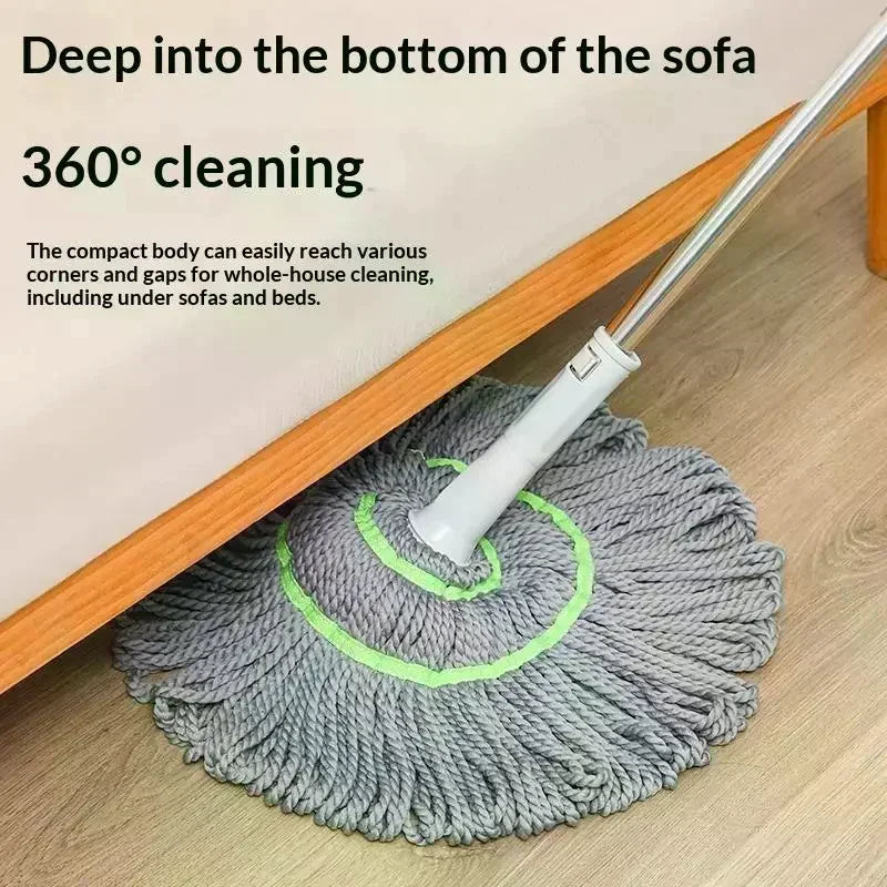 360° Self-Wringing Spin Mop – 2-in-1 Dry & Wet Floor Cleaner Spin Mop Axl China Mainland