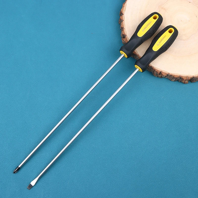 Long Handle Magnetic Screwdriver – Slotted & Cross Head Manual Screwdriver Set Axl