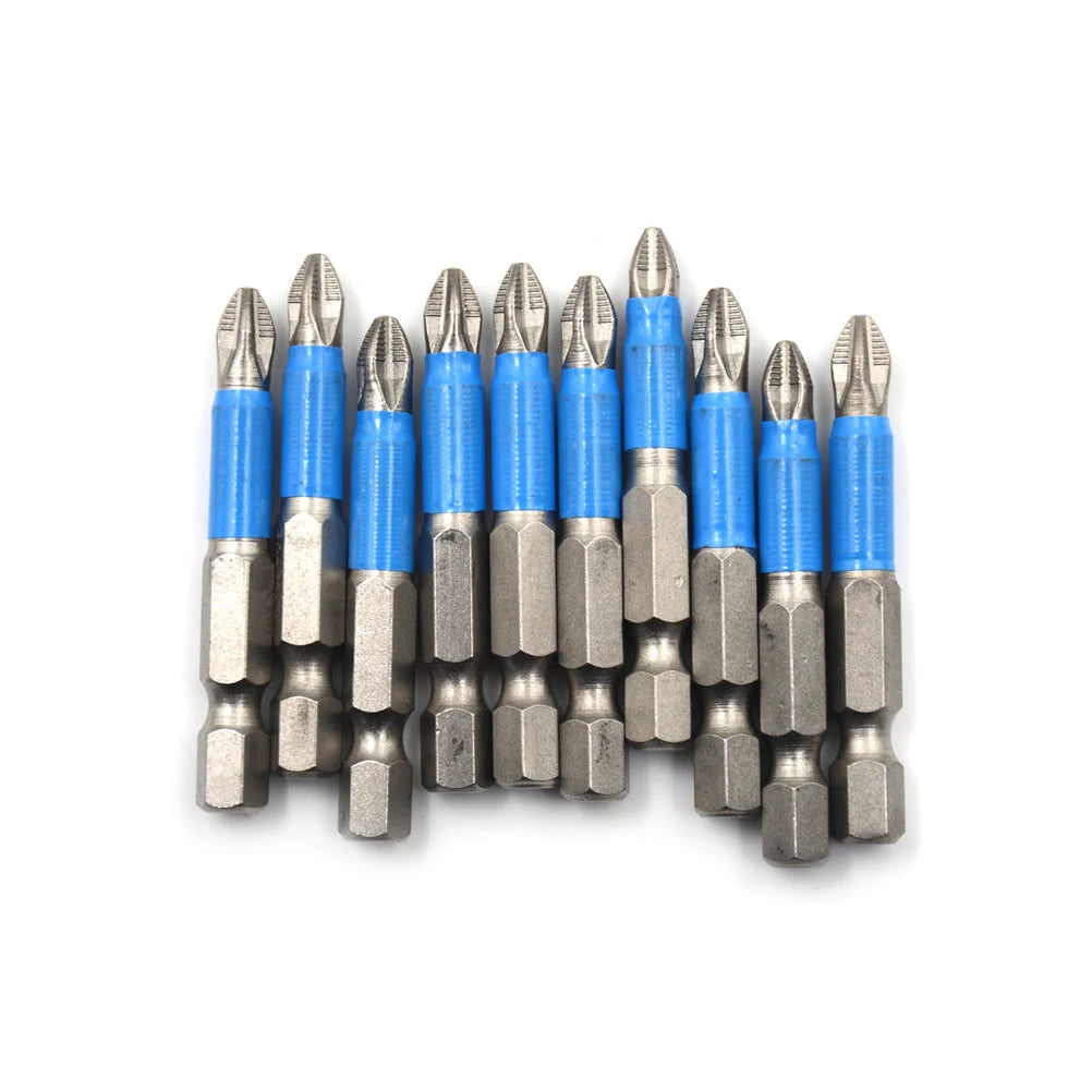 Magnetic PH2 Screwdriver Bit 1/4" Hex 50mm S2 Steel Long Reach Screwdriver Bit Axl