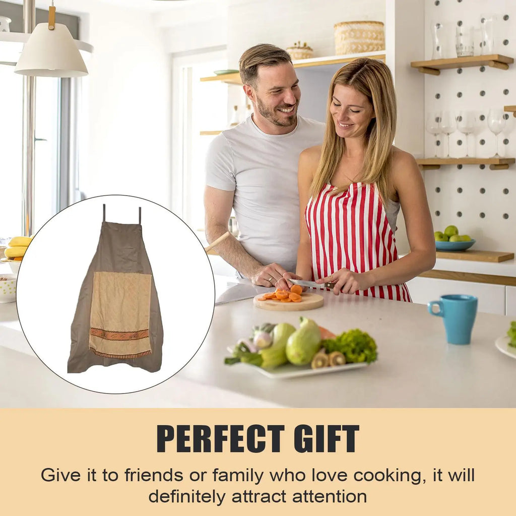 Funny Prank Apron with Surprise Pocket | Gag Gift for Men & Women Novelty Kitchen Apron Axl