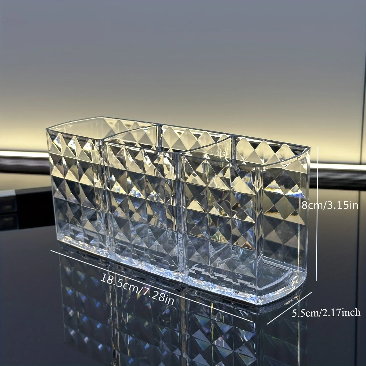 Multi-Level Makeup Brush Holder & Storage Display Stand Makeup Brush Organizer Axl Clear