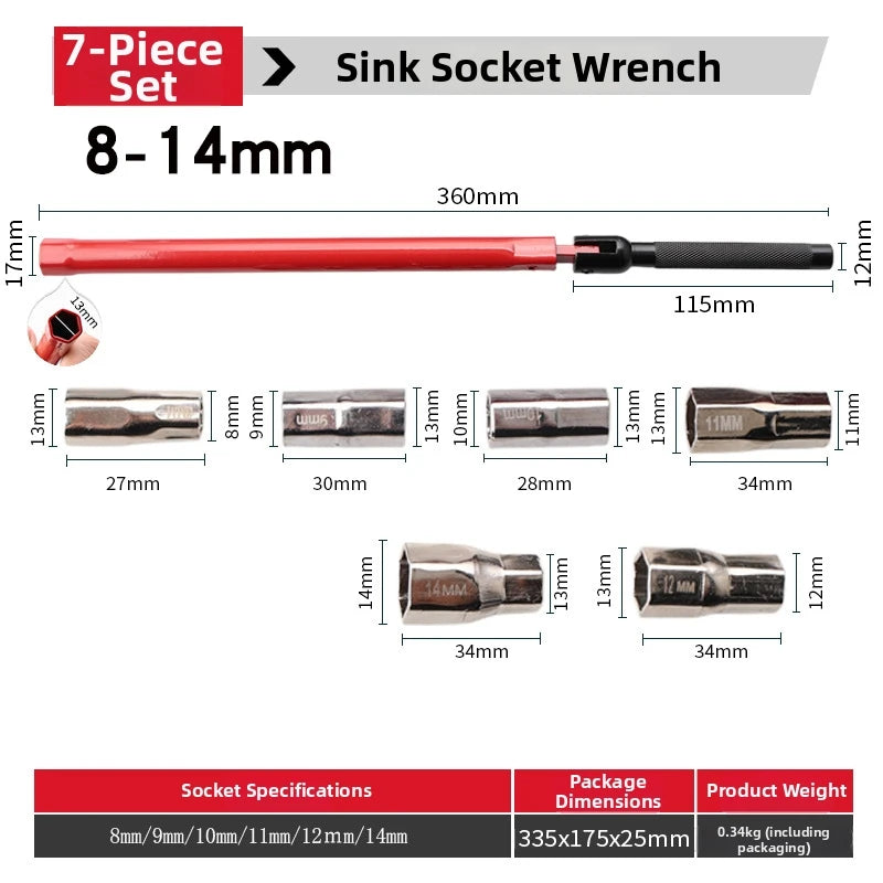 Sink Faucet Wrench Socket Set – Kitchen & Bathroom Plumbing Kit Plumbing Wrench Set Axl 78-14MM China Mainland