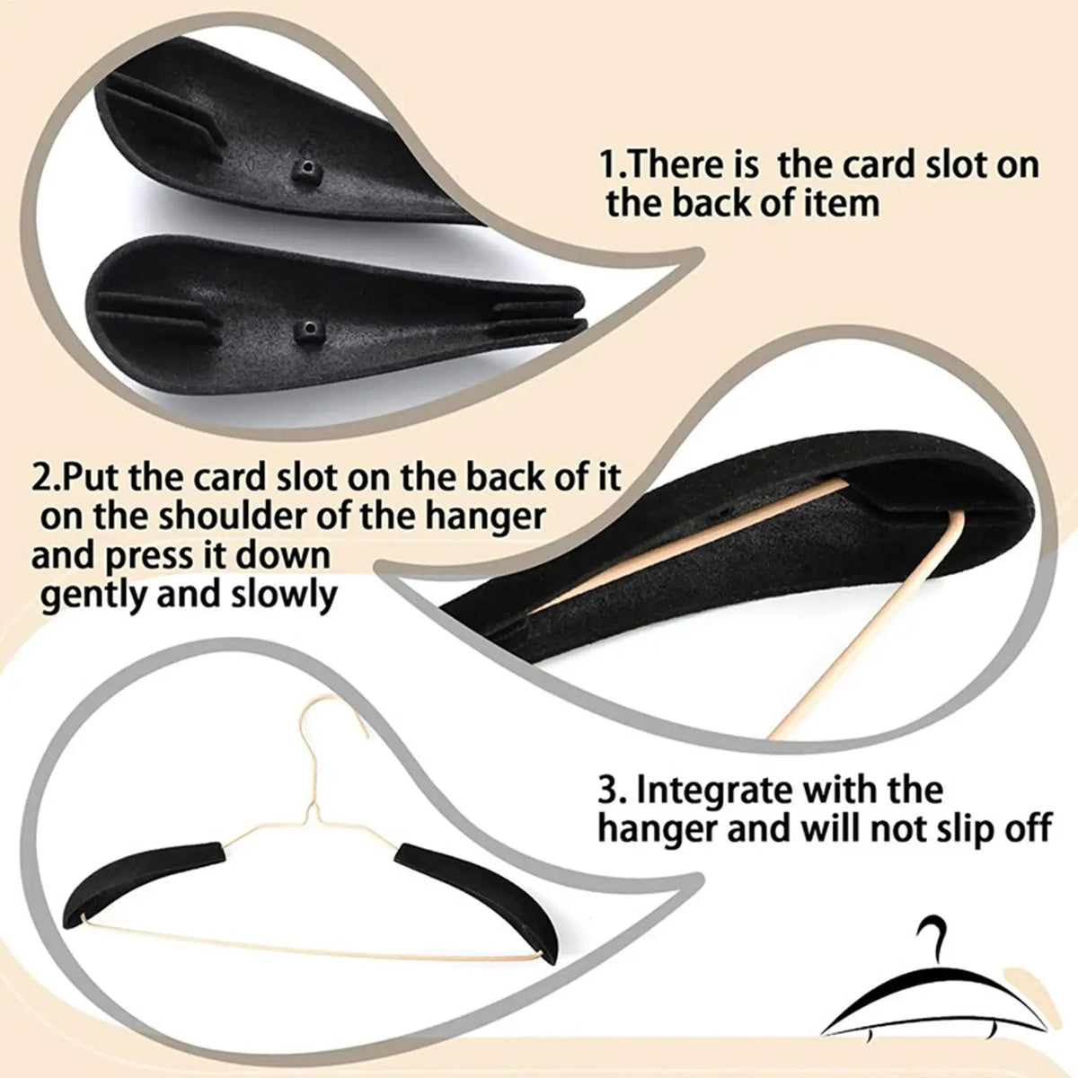 Velvet Hanger Shoulder Pads – Non-Slip Foam Cushion 10-Pack Hanger Shoulder Pads Axl