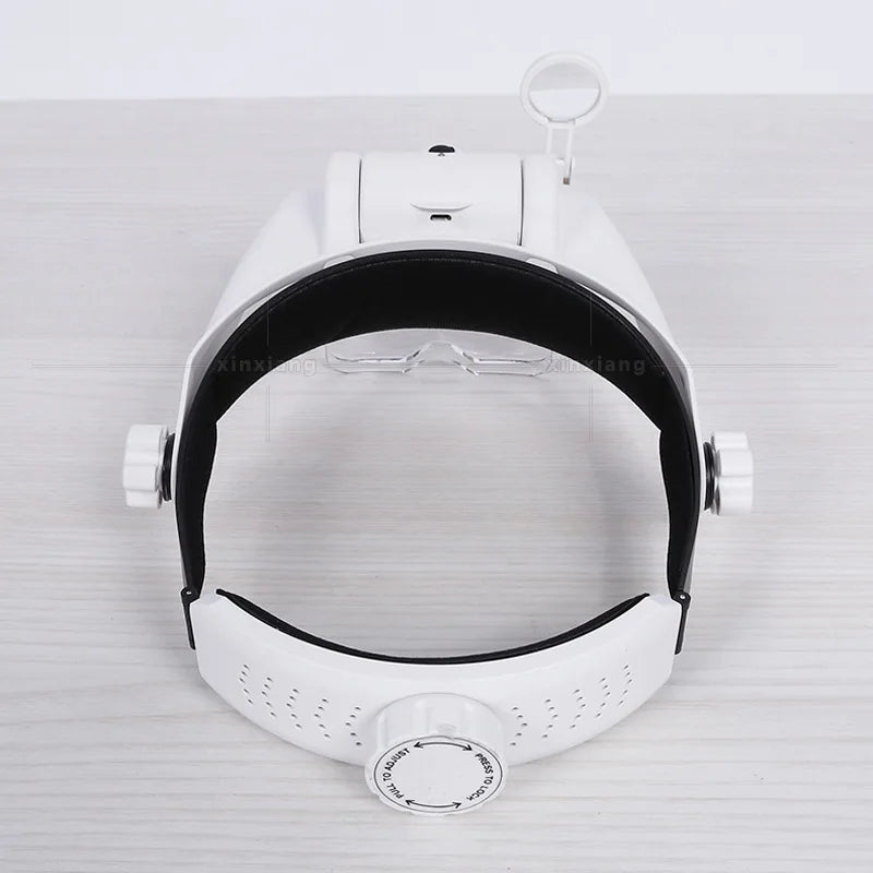 Headband Magnifier LED Rechargeable Loupe – Interchangeable Lens Headband Magnifier Loupe Axl