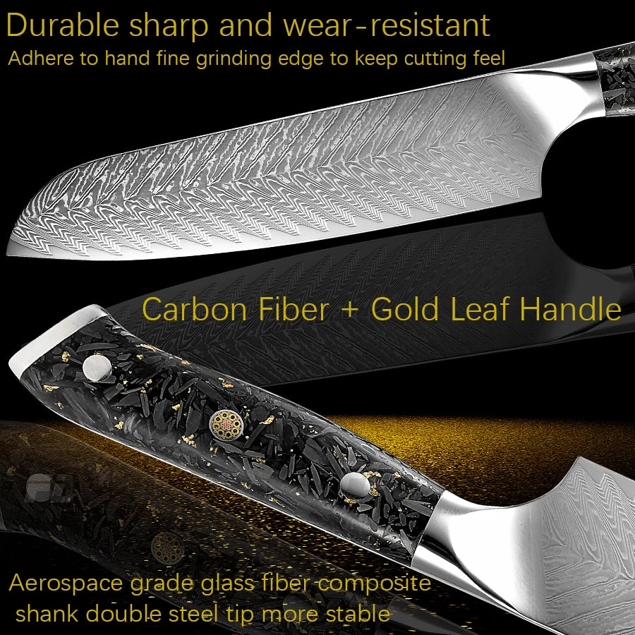 Damascus Knife Set VG10 67-Layer | Chef, Santoku & Boning Damascus Knife Set Axl