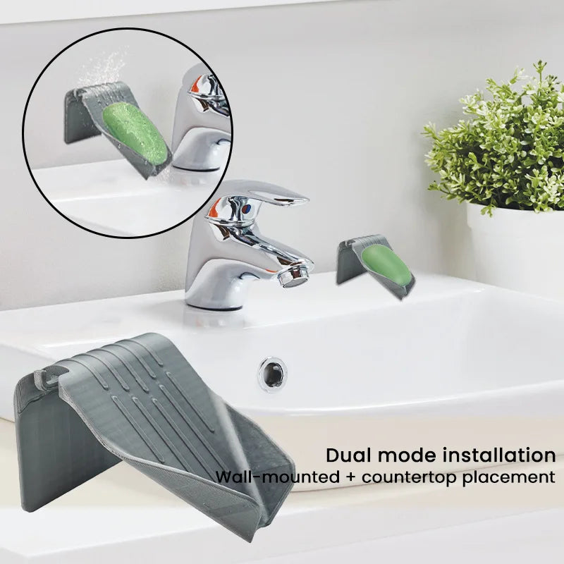 Portable Soap Dish & Storage Box – Modern Minimalist Bathroom Soap Dish Organizer Axl