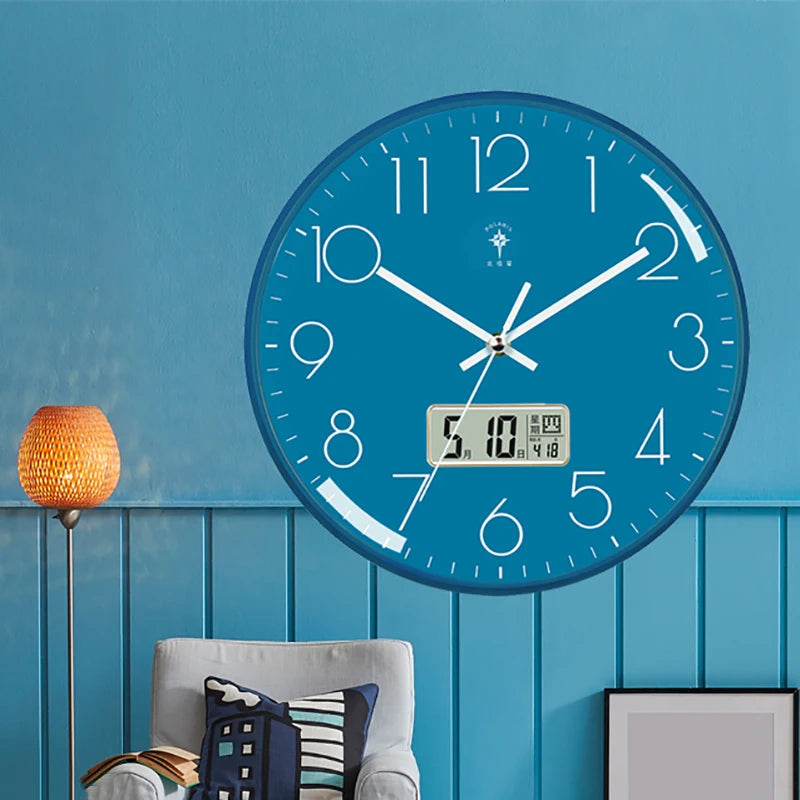 Large Modern Silent Wall Clock – Nordic Decor, 35cm Silent Wall Clock Axl